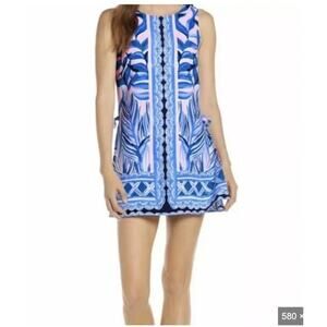 6 Lilly Pulitzer Donna Pink Tropics Romper NWT